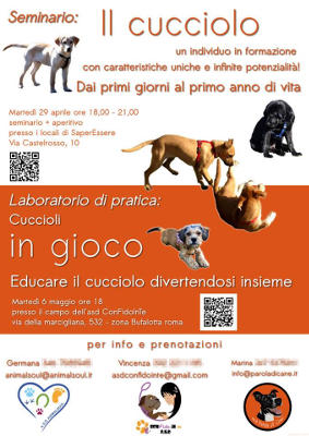Seminario e Laboratorio sul cucciolo