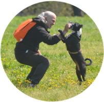 Stefano Buscaglia e Macchia al Fitness a 6 Zampe